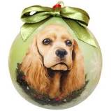 Cocker Spaniel, Buff Christmas Ornament Shatter Proof Ball by E&S Pets