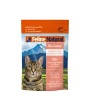 Lamb & Salmon Wet Cat Food Pouch by Feline Naturals, 3 oz