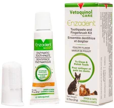 Finger Brush & Toothpaste Kit For Dogs & Cats -Enzamatic
