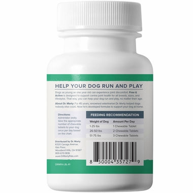 Free & Active Hip & Joint Support Chewables For Dogs By Dr. Marty