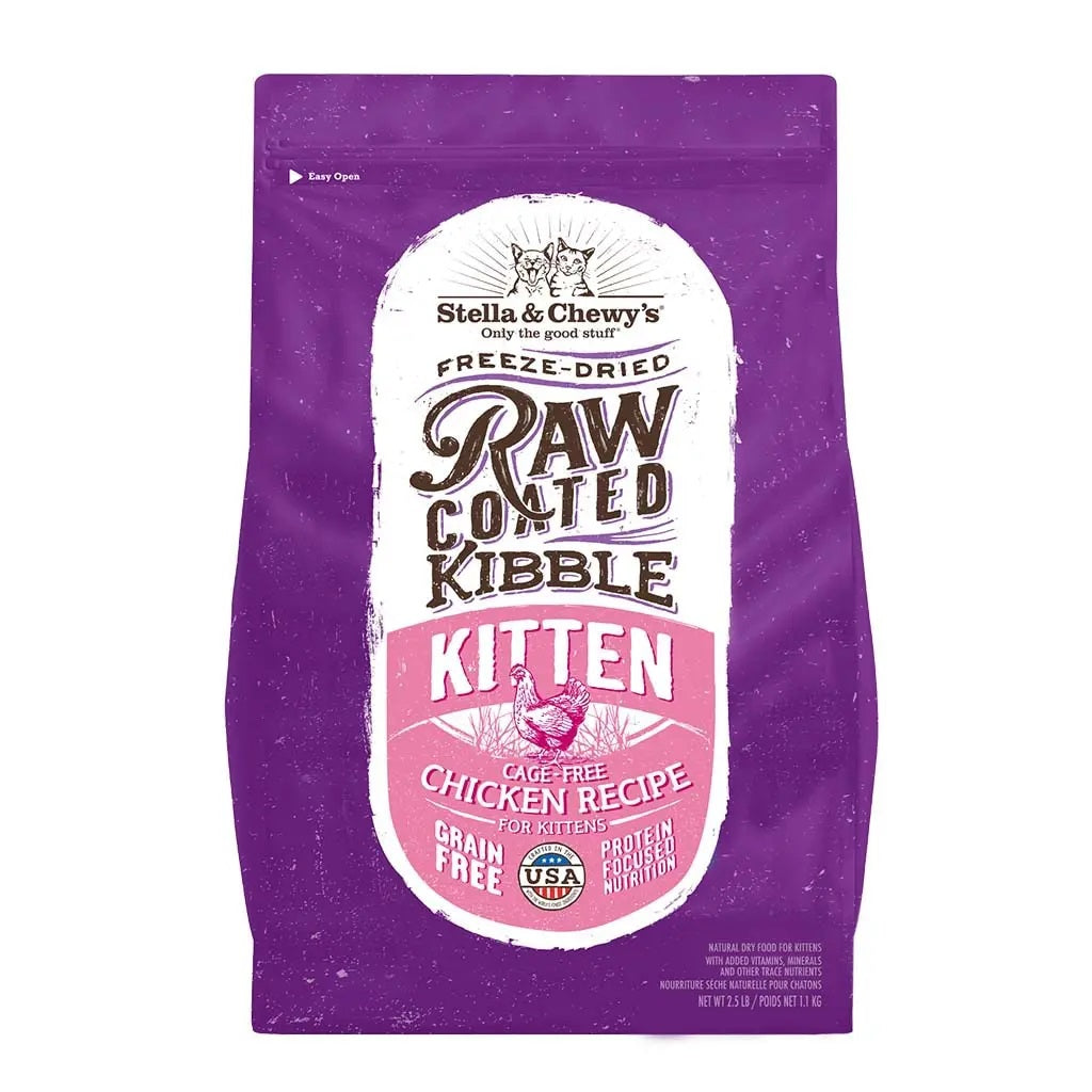 Raw Coated Kibble Cage-Free Chicken Recipe for Kittens by Stella & Chewy's