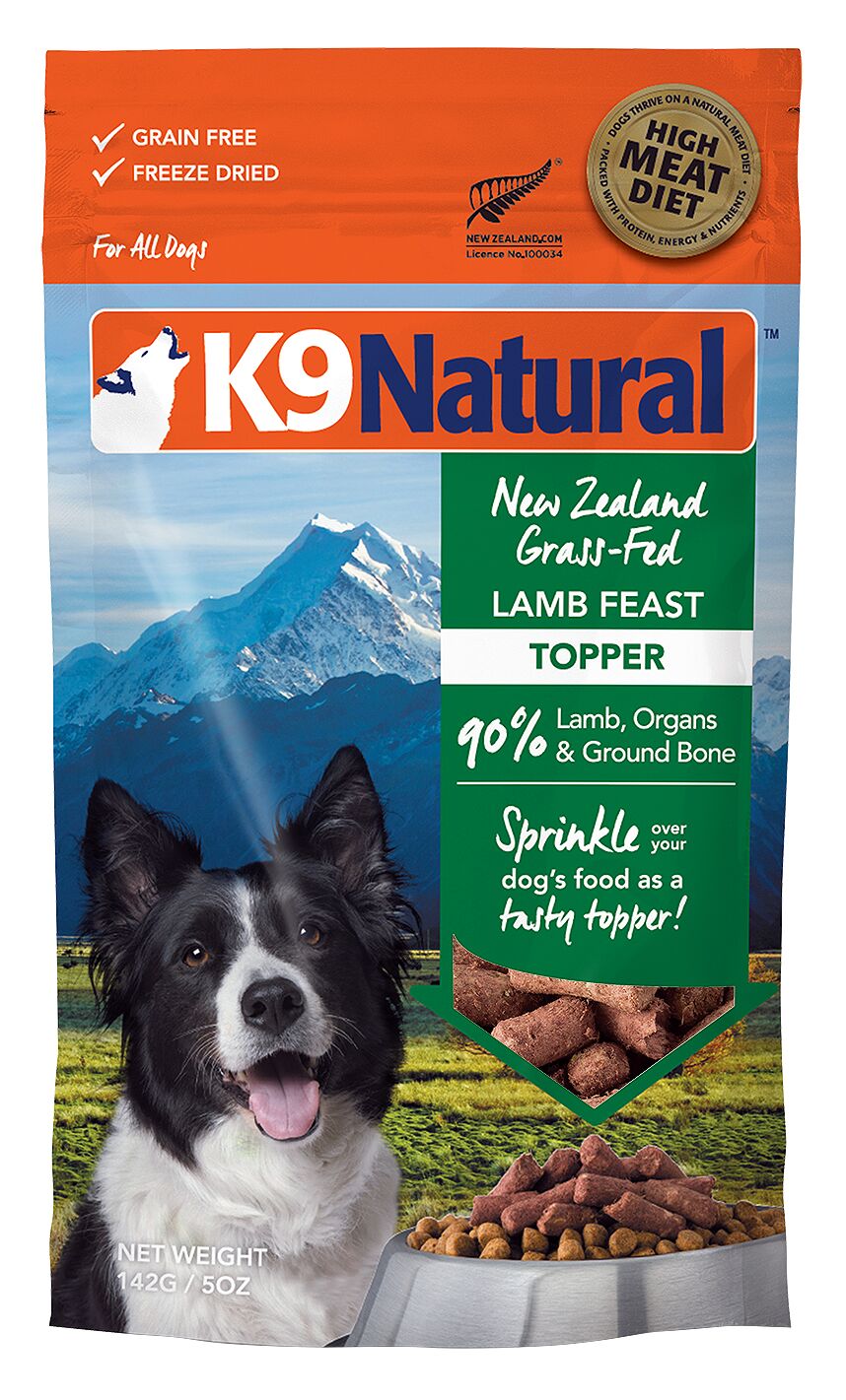 Lamb Feast Freeze Dried Dog Toppers by K9 Naturals