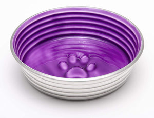 Stainless Steel Ceramic Pet Bowl, Lilac
