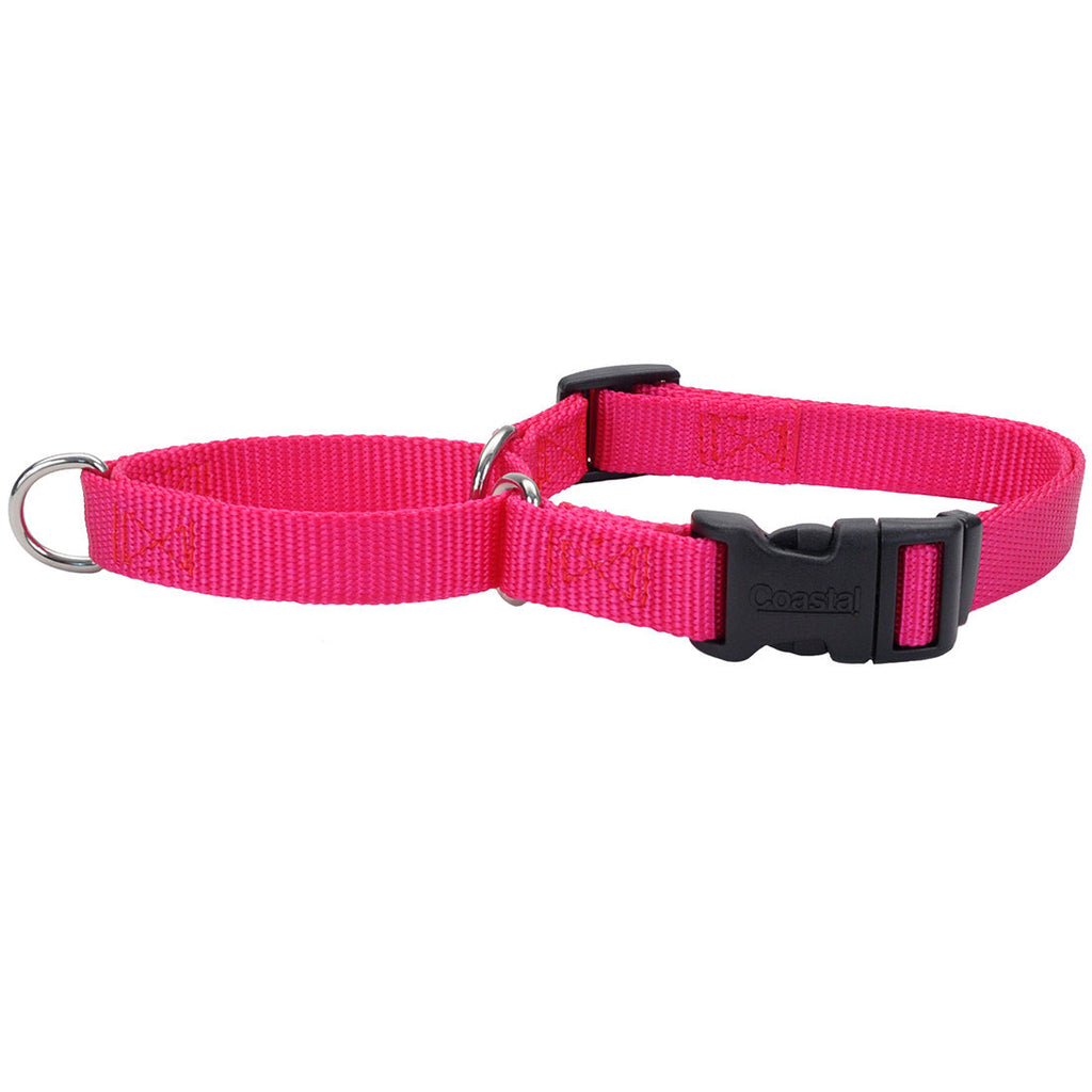 Martingale Adjustable Dog Collar - Dark Pink