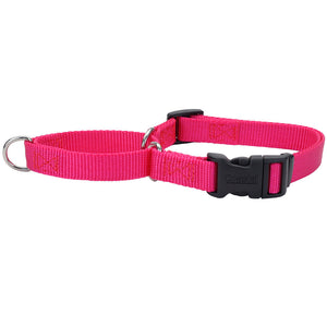 No! Slip® Martingale Adjustable Dog Collar with Buckle by Coastal, Neon Pink