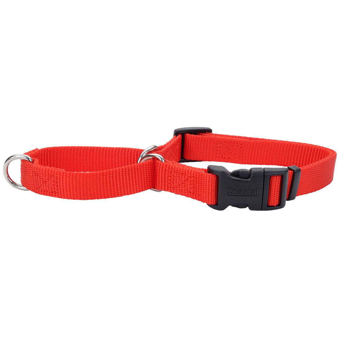 No! Slip® Martingale Adjustable Dog Collar with Buckle by Coastal, Red