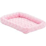Plush Pink Bolstered Pet Bed