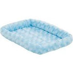 Powder Blue Plush Pet Bed & Crate Mat, Bolstered
