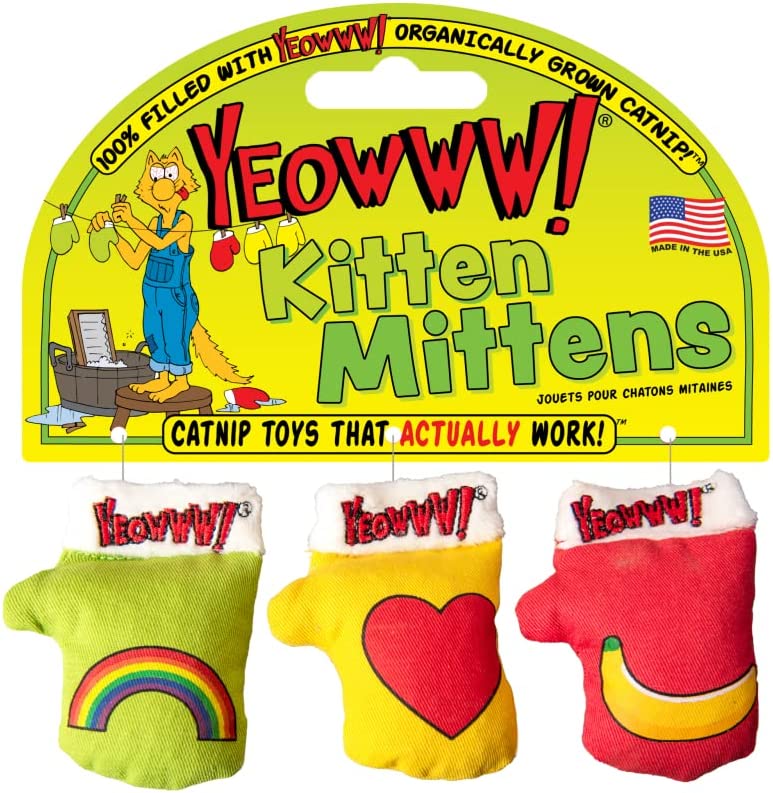 Kitten Mittens Catnip Cat Toys by Yeowww!!