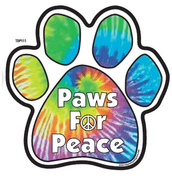 Paws For Peace Paw Magnet