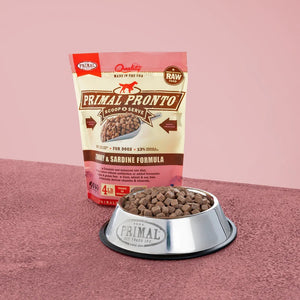 Frozen Raw Pronto Dog Food by Primal, 4 lbs   (No Shipping)