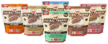 Frozen Raw Pronto Dog Food by Primal, 4 lbs   (No Shipping)