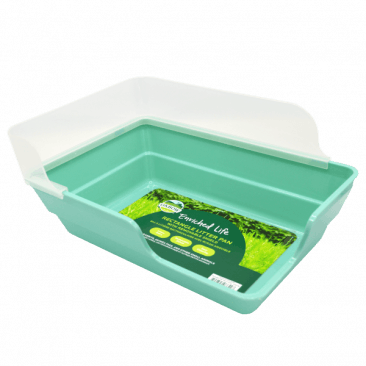 Enriched Life - Rectangle Litter Pan with Removable Shield by Oxbow