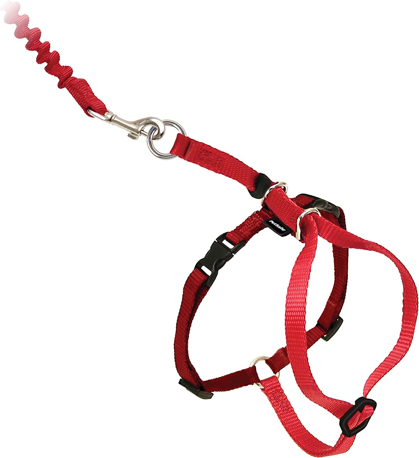 PetSafe Come with Me Kitty Harness and Bungee Leash, Red/Cranberry