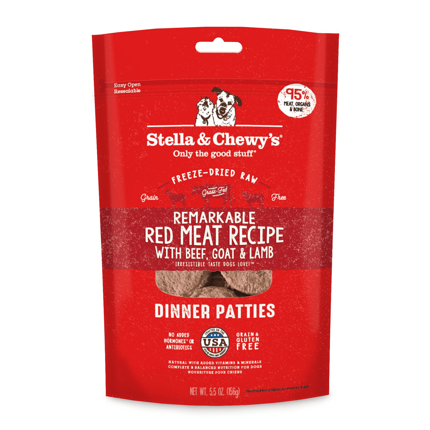 Freeze-Dried Red Meat Dinner Patties Dog Food by Stella & Chewy's