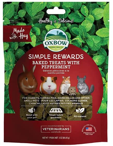 Oxbow, Simple Rewards Baked Treats with Peppermint, 3 oz