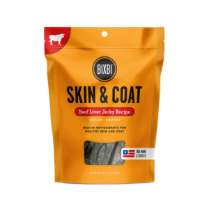 Skin & Coat Beef Liver Dog Jerky Treats by Bixbi