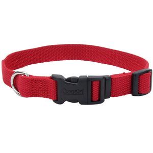New Earth Soy Adjustable Dog Collar, Cranberry