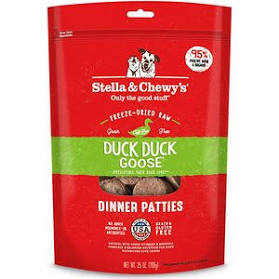 Freeze Dried Raw Duck Duck Goose Dinner Patties Dog Food by Stella & Chewy's
