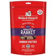 Freeze Dried Absolutely Rabbit Patties Dog Food by Stella & Chewy's