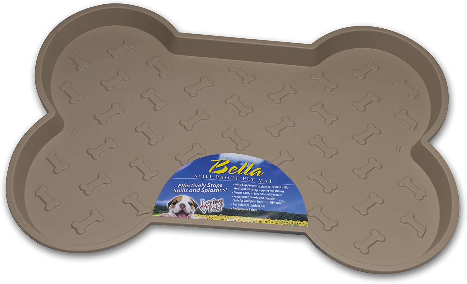 Loving Pets Bella Spill-Proof Pet Mat for Dogs