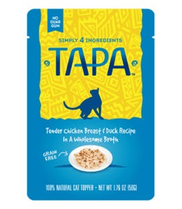 Tapa Tender Chicken Breast & Duck Cat Food Pouch by Rawz