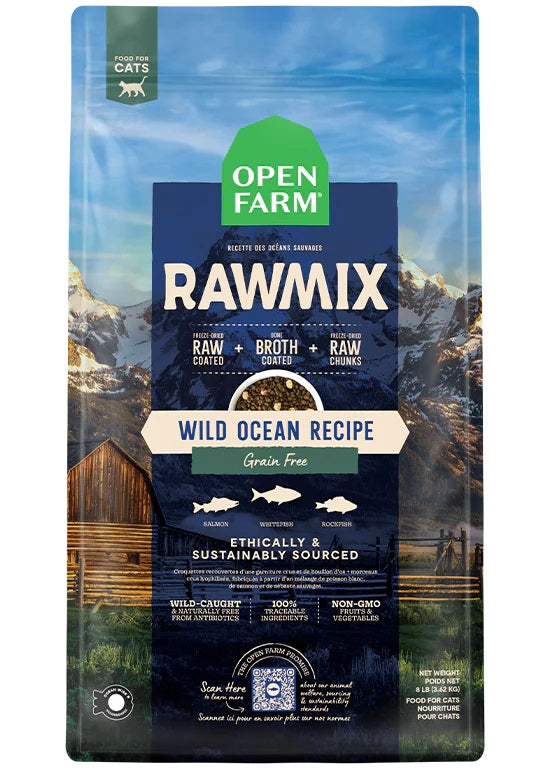 Wild Ocean Grain-Free RawMix Cat Kibble