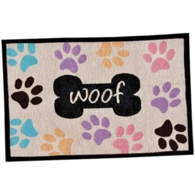 Woof with Multi Paws Fashion Mat