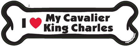 I Love My Cavalier King Charles Bone Magnet