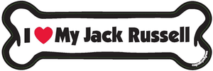 I Love My Jack Russell Bone Magnet