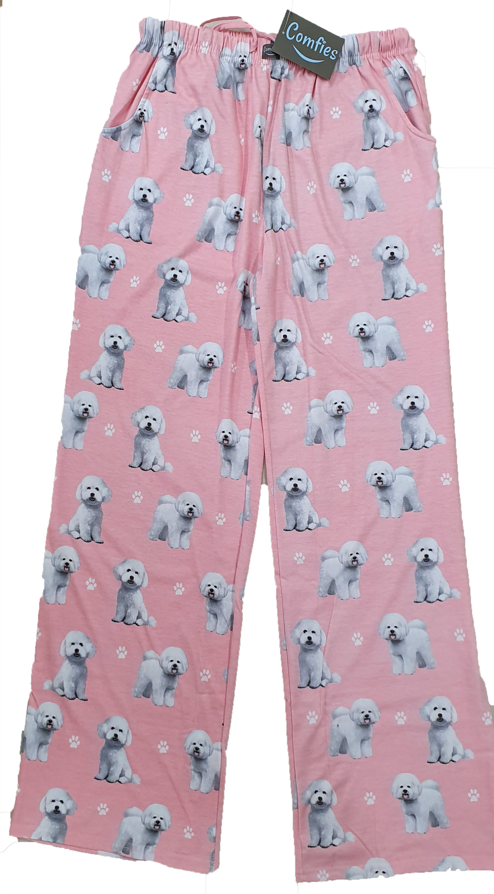 Bichon Frise Pajama Bottoms - Unisex (Fabric Colors Vary)