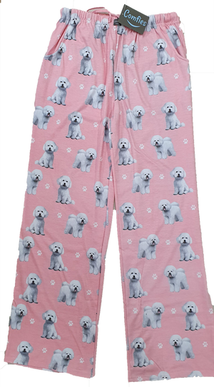 Bichon Frise Pajama Bottoms - Unisex (Fabric Colors Vary)
