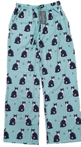 Black & White Cat Pajama Bottoms - Unisex (Fabric Colors Vary)