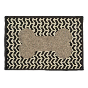 Dish Mat For Dogs & Cats - Brown Bone