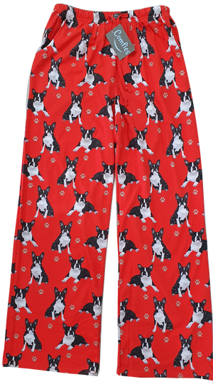 Boston Terrier Pajama Bottoms - Unisex  (Fabric Colors Vary)