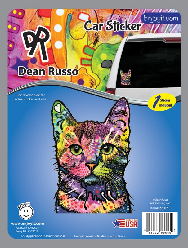 Cat Sticker by Dean Russo