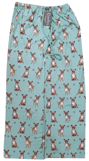 Chihuahua Pajama Bottoms - Unisex  (Fabric Colors Vary)