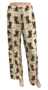 Dachshund Pajama Bottoms - Unisex  (Fabric Colors Vary)
