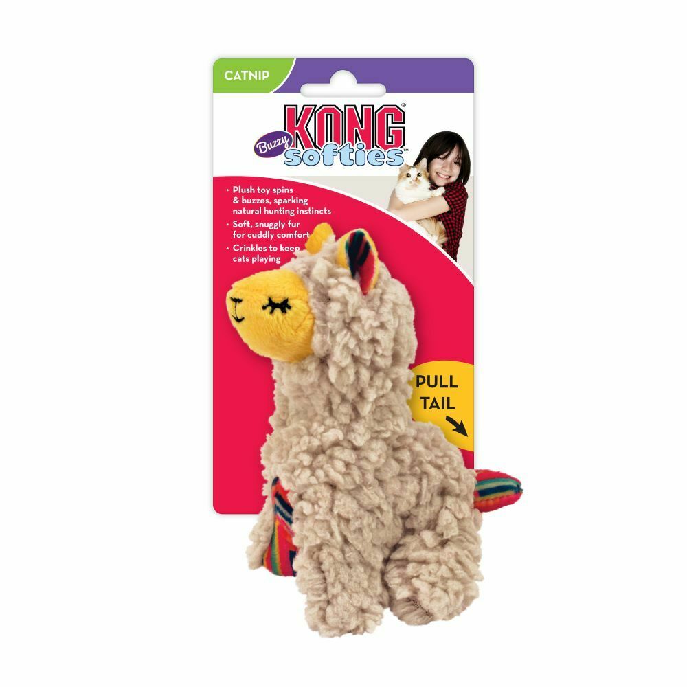 Softies Buzzy Llama Cat Toy by Kong