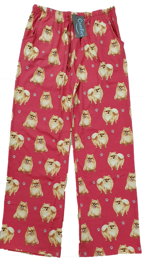 Pomeranian Pajama Bottoms - Unisex  (Fabric Colors Vary)