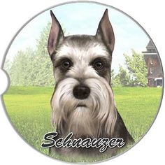 Schnauzer (Cropped) Car Coaster