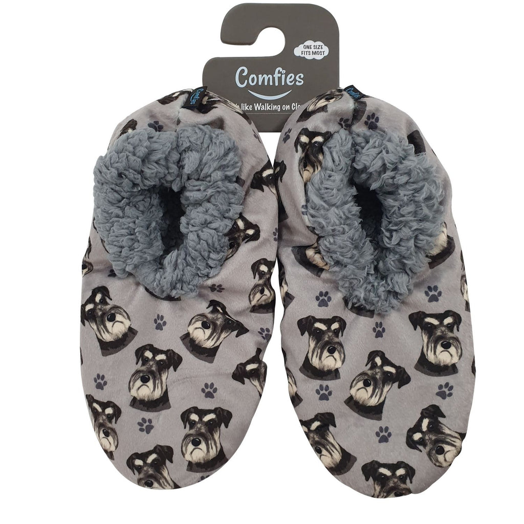 Schnauzer Slippers - Comfies  (Fabric Colors Vary)