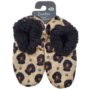 Dachshund (Black) Slippers - Comfies  (Fabric Colors Vary)