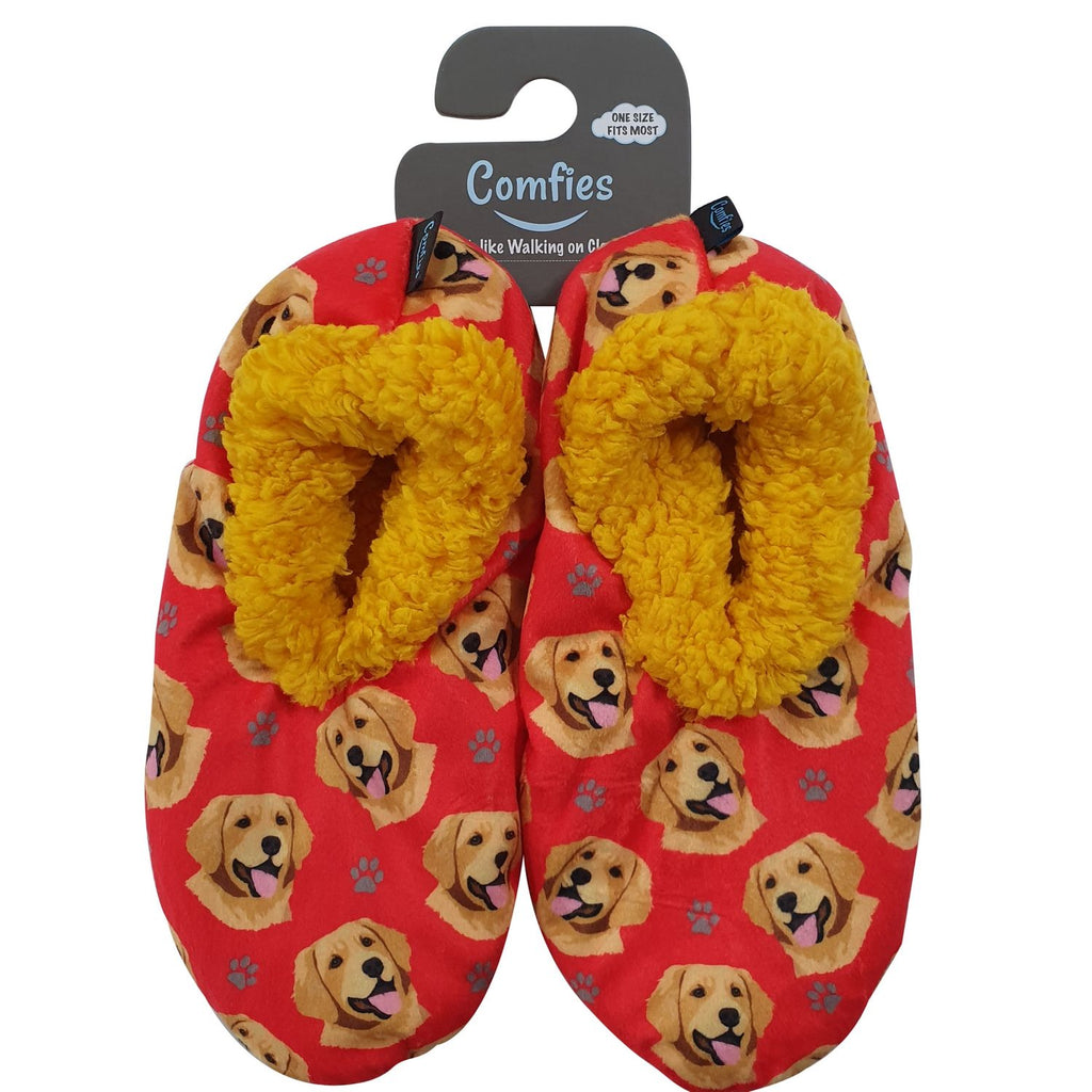 Golden Retriever Slippers - Comfies  (Fabric Colors Vary)