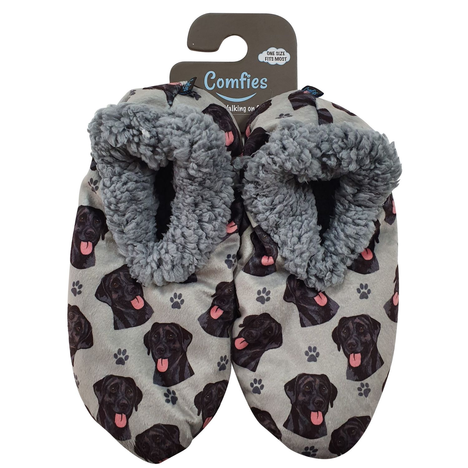 Labrador (Black) Slippers - Comfies  (Fabric Colors Vary)