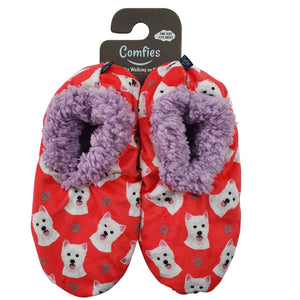 Westie Slippers - Comfies  (Fabric Colors Vary)