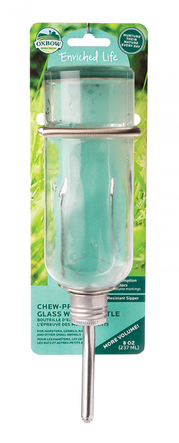 Glass Water Bottle (Chew Proof) by Oxbow