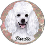Poodle - White Car Coaster